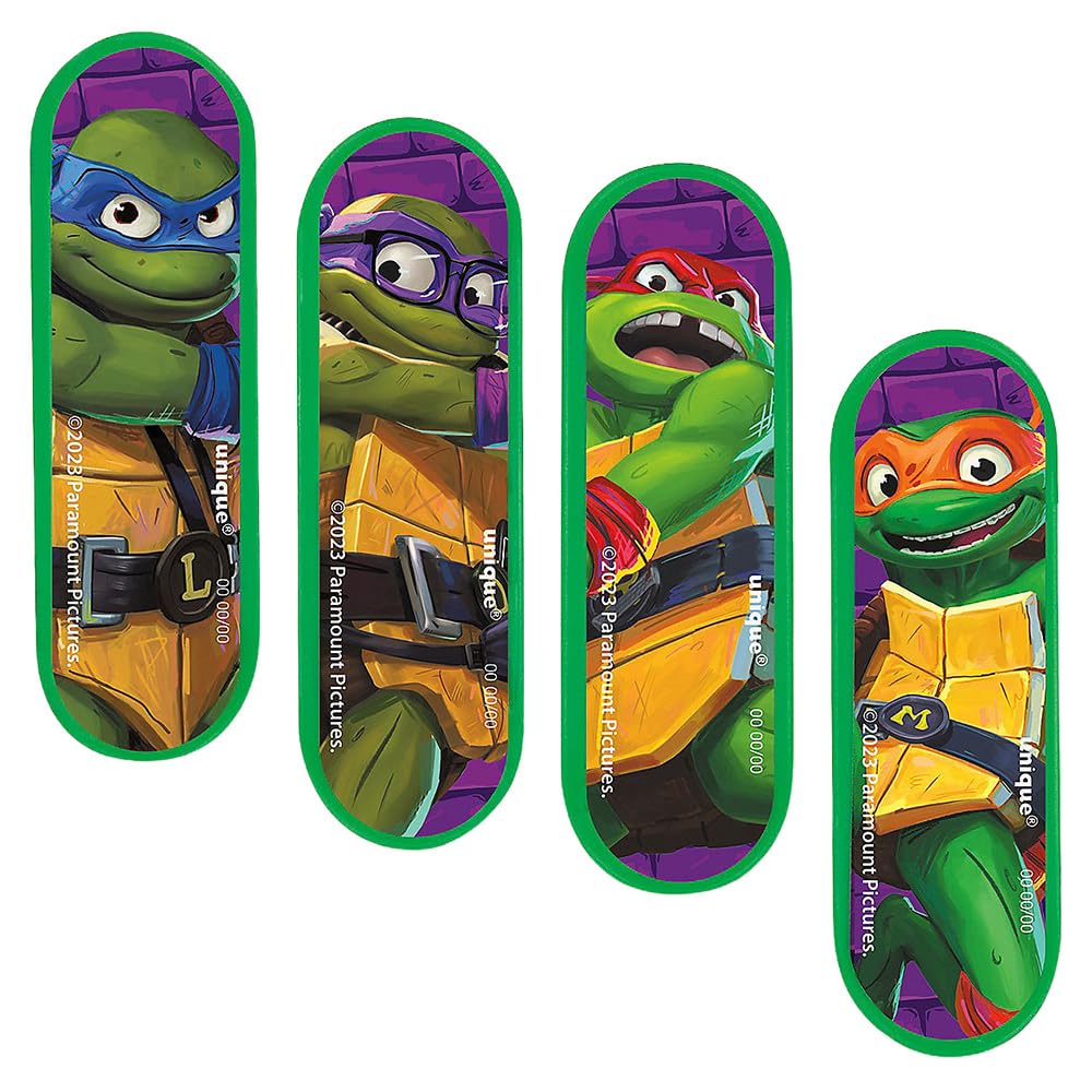 Amazon.com: TMNT Mutant Mayhem Mini Skateboard Favors (5